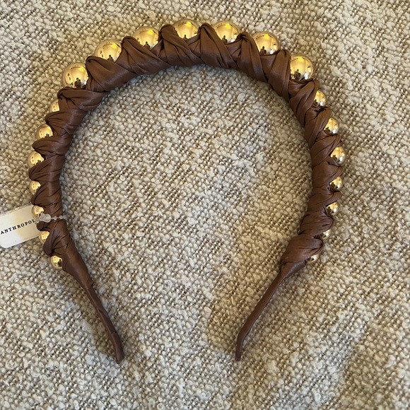 Anthropologie Silky Bauble Headband 🤎 - Picture 2 of 4